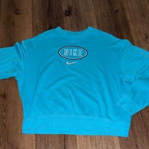 Nike Women’s Embroidered Blue Crewneck